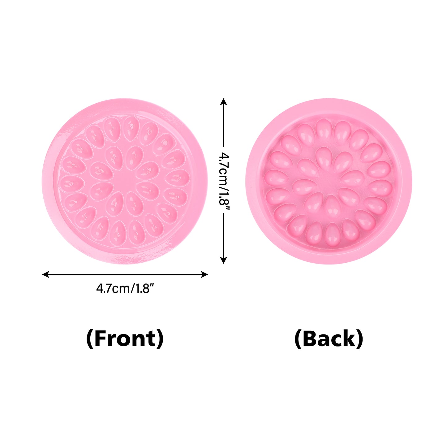 G2PLUS False Eyelashes Glue Holders, 100 PCS Disposable Eyelash Glue Holder Plastic Glue Pallet Pad for Eyelash Extensions (Pink)