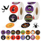 G2PLUS Halloween Stickers, 1000PCS Halloween Stickers for Kids, 1.5'' Round Happy Halloween Stickers, 16 Designs Halloween Pumpkin Bat Spider Ghost Stickers for Trick or Treat, Halloween Party Favors