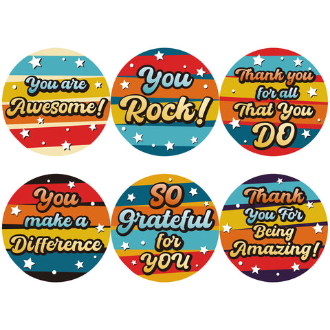 G2PLUS Appreciation Thank You Stickers, 120PCS Round Appreciation Stickers, Thank You for All You Do Stickers, You are Awesome Stickers, 2'' Kudos Stickers for Students Volunteers Employees Nurses