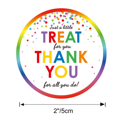 G2PLUS 120PCS Thank You for All You Do Stickers, 2'' Round Thank You Stickers, Colorful Dots Appreciate Sticker Self Adhesive Label Stickers for Gift Wrapping, Wedding, Birthday, Party Favors