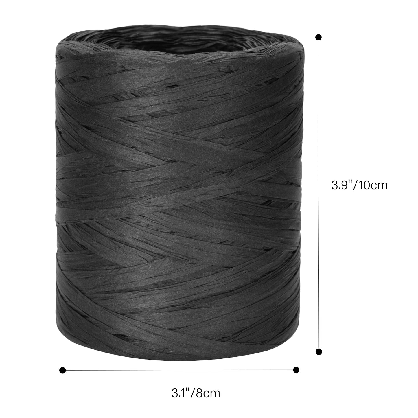 G2PLUS 218 Yards Raffia Paper Craft Ribbon, 1/4 Inch Wide Raffia Ribbon for Gift Wrapping, Black Raffia Ribbon Packing Twine String for DIY Arts & Crafts, Crochet Supplies, Christmas Holiday Decor