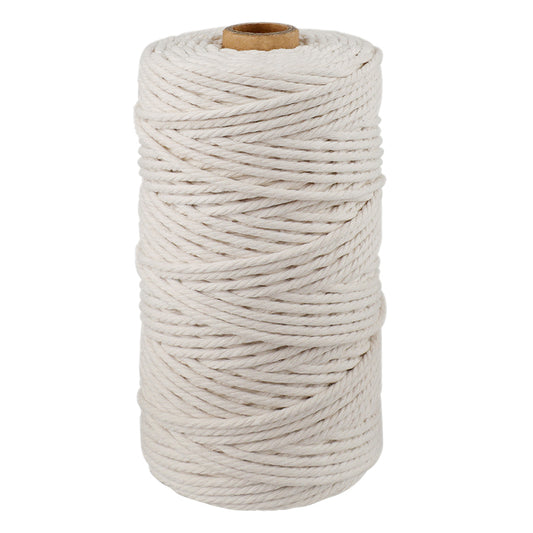 3MM White Macrame Cord Craft Cotton String, 100M Durable Bakers Twine for for DIY Crafts and Handmade Arts