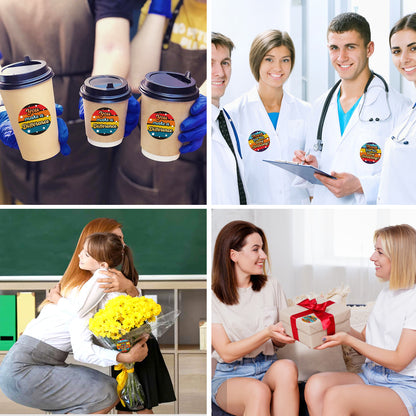 G2PLUS Appreciation Thank You Stickers, 120PCS Round Appreciation Stickers, Thank You for All You Do Stickers, You are Awesome Stickers, 2'' Kudos Stickers for Students Volunteers Employees Nurses