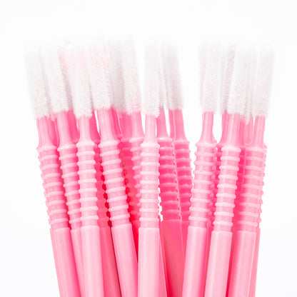 G2PLUS Micro Brush, 200pcs Disposable Micro Applicator, Microswabs for Eyelash Extensions, Micro Applicator Brush Cleaning Tool for Lashes, Dental, Nails, Eyeliner and Personal Care (Pink)