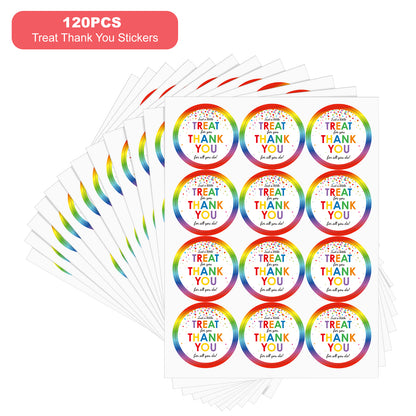 G2PLUS 120PCS Thank You for All You Do Stickers, 2'' Round Thank You Stickers, Colorful Dots Appreciate Sticker Self Adhesive Label Stickers for Gift Wrapping, Wedding, Birthday, Party Favors