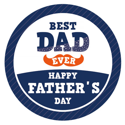 G2PLUS Happy Father's Day Stickers, 60PCS Father's Day Gift Stickers, 2 Inches Round Fathers Day Stickers, Best Dad Ever Sticker Labels for Envelope Seals, Gift Wrap, Father's Day Party Favors