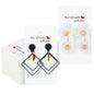 100PCS Earring Display Cards - White Earring Card Holder - Handmade with Love Jewellery Packaging Cards for Jewellery Making Storage & Disply