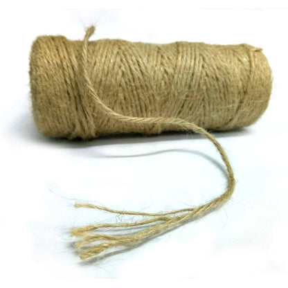 Natural Jute Twine for Crafts, 3 mm x 328 Feet Gift Wrapping Twine, 4 Ply Jute Rope Twine for Arts & Crafts, Home Decor, Gift Packaging - G2plus