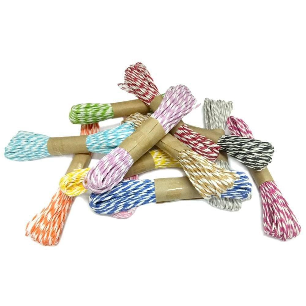 Raffia Stripes Paper String For DIY Making,120 Yards (12 Colors) - G2plus