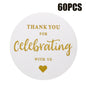 Original Design 60PCS Thank You for Celebrating with US Stickers,2 Inch Round Thank You Sticker Labels for Invitation Envelopes for Wedding, Baby Shower, Party Favor - G2plus