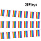 31Feet Rainbow Flag LGBT Pride Flag String,5.5" X 8.2" Human Rights Gay Men & Women Pride Flag Banner for Indoor/Outdoor  Decorations - G2plus