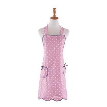 Cotton Aprons for Women with 2 Pockets, Polka Dot Apron, Great for Home Cooking, Baking, Gardening (Adult Women)