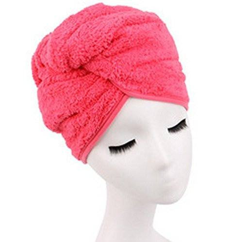 Microfiber Hair Towel for Women, Fast Drying Hair Towel Wrap with Button (Peachblow - G2plus