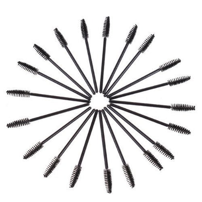 G2PLUS 100 PCS Black Eyelash Brushes Mascara Wands Disposable Eyebrow Castor Oil Brush Makeup Tool - G2plus