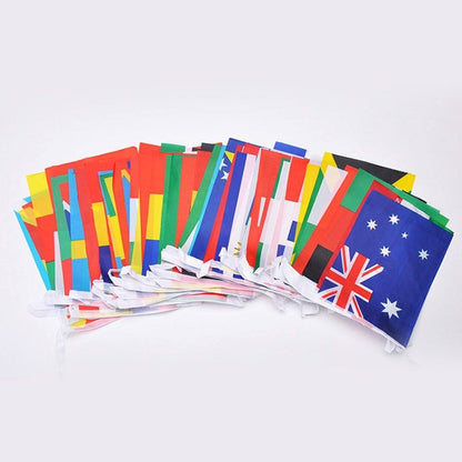 82 Feet 8.2'' x 5.5'' International String Flag Banners 100 Country Flag Pennants for Bar Party Events Decorations (Random Country - GG58004) - G2plus