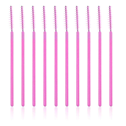 300PCS Disposable Light Pink Eyelash Brushes Mascara Wands Makeup Brush Kit Cosmetic Applicators (50Pcs X 6 Pack)