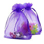 Organza Gift Bags with Drawstring 5’’ x 7’’, G2PLUS 100 PCS Organza Jewelry Bags, Sheer Drawstring Gift Pouches for Christmas Wedding Party Favors (Purple) - G2plus