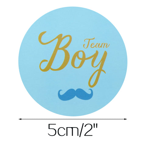 Original Design 96PCS Team boy and Team Girl Baby Shower Sticker